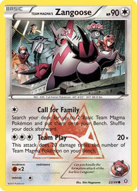 Team Magma's Zangoose (22/34) - Double Crisis