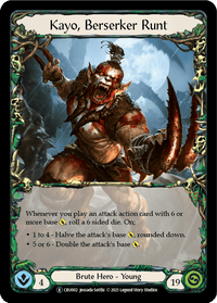 Kayo, Berserker Runt [U-CRU002] (Crucible of War Unlimited) Unlimited Rainbow Foil - POKÉ JEUX