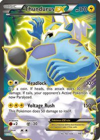 Thundurus EX (Full Art) (98/108)  - XY  Roaring Skies Holofoil