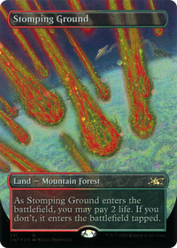 Stomping Ground (Borderless) (Galaxy Foil) [Unfinity]