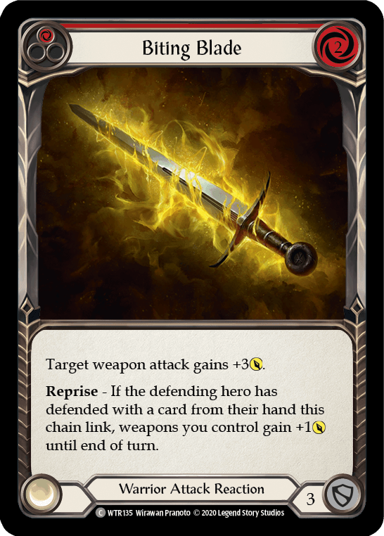 Biting Blade (Red) [U-WTR135] (Welcome to Rathe Unlimited) Unlimited Normal - POKÉ JEUX