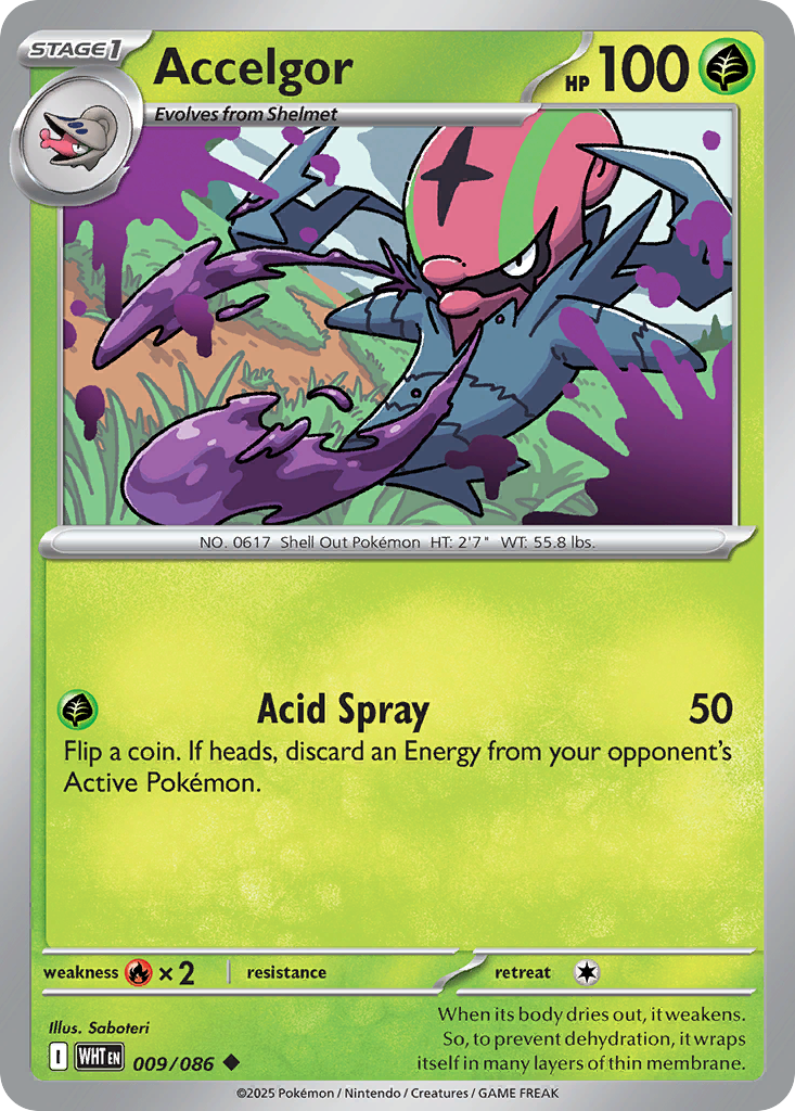 Accelgor (Master Ball Pattern) (9/086) - SV White Flare Holofoil