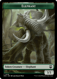 Elephant // Zombie Double-Sided Token [Modern Horizons 3 Commander Tokens] - POKÉ JEUX