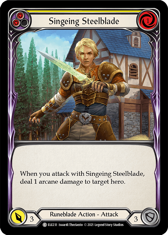 Singeing Steelblade (Yellow) [ELE231] (Tales of Aria) 1st Edition Normal - POKÉ JEUX