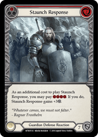 Staunch Response (Red) [WTR051-R] (Welcome to Rathe) Alpha Print Rainbow Foil - POKÉ JEUX