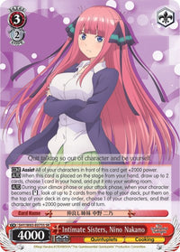Sœurs intimes, Nino Nakano (5HY/W83-E075S SR) [Les quintuplés quintessentiels] 
