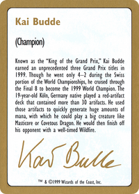 Kai Budde Bio [World Championship Decks 1999]