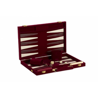 18" BURGUNDY BACKGAMMON (EN) (Special Order)