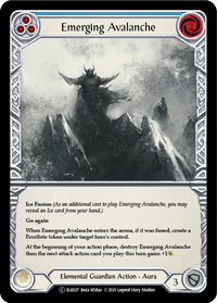 Emerging Avalanche (Blue) [U-ELE027] (Tales of Aria Unlimited) Unlimited Rainbow Foil - POKÉ JEUX
