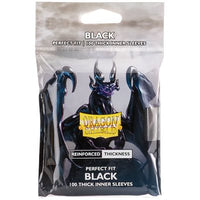 Sleeves: Dragon Shield: Perfect Fit: Thick Inner Sleeves: Black (EN) (Special Order)