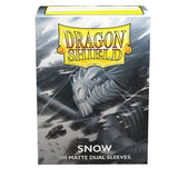 Sleeves: Dragon Shield: Matte DUAL: Snow (White) (100) (EN) (Special Order)