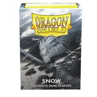 Sleeves: Dragon Shield: Matte DUAL: Snow (White) (100) (EN) (Special Order)
