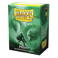 Sleeves: Dragon Shield: Matte DUAL: Might (Green) (100) (EN) (Special Order)