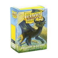 Dragon Shield: Standard 100ct Matte duel Sleeves - Yellow & Silver