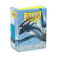 Dragon Shield: Standard 100ct Matte duel Sleeves - Sky Blue & Silver