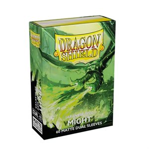 Sleeves: Dragon Shield: Matte Japanese DUAL: Might (Green) (60) (EN)