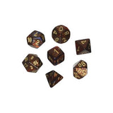Dice: 7 pc: Scarab: Mini-Hedral: Blue Blood / Gold (EN) (Special Order)