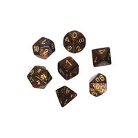 Dice: 7 pc: Scarab: Mini-Hedral: Blue Blood / Gold (EN) (Special Order)