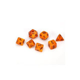 Dice: 7 pc: Vortex: Mini-Hedral: Orange / Black (EN) (Special Order)