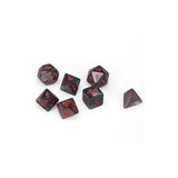 Dice: 7 pc: Velvet: Mini-Hedral: Black / Red (EN) (Special Order)