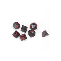 Dice: 7 pc: Velvet: Mini-Hedral: Black / Red (EN) (Special Order)