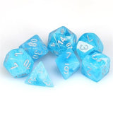 Dice: 7 pc: Luminary: Mini-Hedral: Sky / Silver (EN) (Special Order)