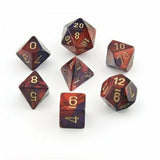 Dice: 7 pc: Gemini: Mini-Hedral: Purple-Red / Gold (EN) (Special Order)