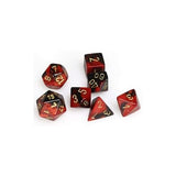 Dice: 7 pc: Gemini: Mini-Hedral: Black-Red / Gold (EN) (Special Order)