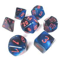 Dice: 7 pc: Gemini: Mini-Hedral: Black-Starlight / Red (EN) (Special Order)