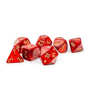 Dice: 7 pc: Scarab: Mega-Hedral: Scarlet / Gold (EN) (Special Order)