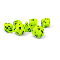 Dice: 7 pc: Vortex: Mega-Hedral: Bright Green / Black (EN) (Special Order)