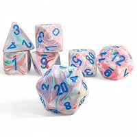 Dice: 7 pc: Festive: Mega-Hedral: Pop Art / Blue (EN) (Special Order)