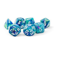 Dice: 7 pc: Festive: Mega-Hedral: Waterlily / White (EN) (Special Order)