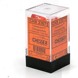 Dice: 7 pc: Translucent: Orange / White (EN) (Special Order)
