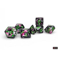 Dice: 7pc: Brush Dice: Polyhedral: Paintball (EN) (Special Order)