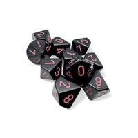 Dice: 10x D10: Opaque: Black / Pink (EN) (Special Order)