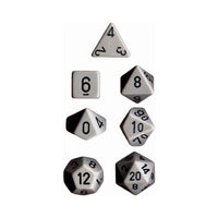 Dice: 7 pc: Opaque: Dark Grey / Black (EN) (Special Order)