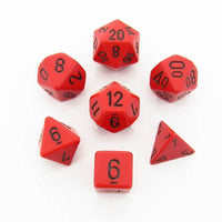 Dice: 7 pc: Opaque: Red / Black (EN) (Special Order)