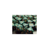 Dice: 7 pc: Opaque: Dusty Green / Copper (EN) (Special Order)