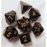 Dice: 7 pc: Opaque: Black / Gold (EN) (Special Order)