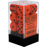 Dice: 12x D6: 16 mm: Opaque: Orange / Black (EN) (Special Order)