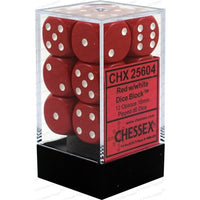 Dice: 12x D6: 16 mm: Opaque: Red / White (EN) (Special Order)
