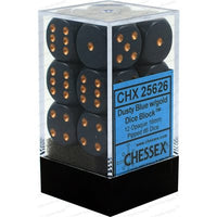Dice: 12x D6: 16 mm: Opaque: Dusty Blue / Gold (EN) (Special Order)