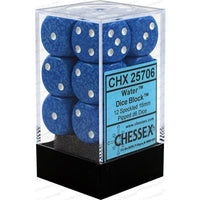 Dice: 12x D6: 16 mm: Speckled: Water (EN) (Special Order)