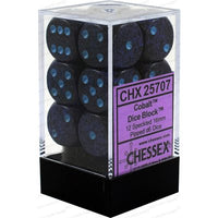 Dice: 12x D6: 16 mm: Speckled: Cobalt (EN) (Special Order)
