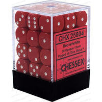 Dice: 36x D6: 12 mm: Opaque: Red / White (EN) (Special Order)