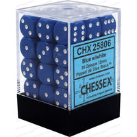 Dice: 36x D6: 12 mm: Opaque: Blue / White (EN) (Special Order)