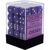 Dice: 36x D6: 12 mm: Opaque: Purple / White (EN) (Special Order)