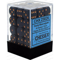 Dice: 36x D6: 12 mm: Opaque: Dusty Blue / Copper (EN) (Special Order)