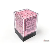 Dice: 36x D6: 12 mm: Opaque: Black / Pink (EN) (Special Order)